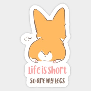 Corgi Short legs sit down Sticker